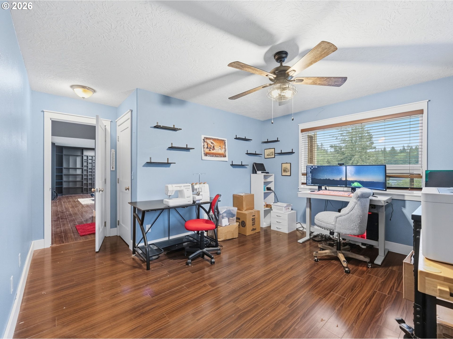 92085 Akerstedt Road Astoria, OR 97103 - Photo 32 of 48 a view of livingroom with hardwood floor and ceiling fan