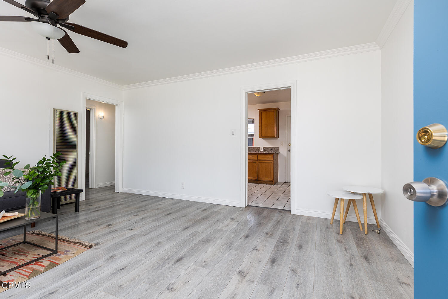 114 South Canyon Boulevard Monrovia, CA 91016 - Photo 5 of 32 a view of empty room with wooden floor and fan
