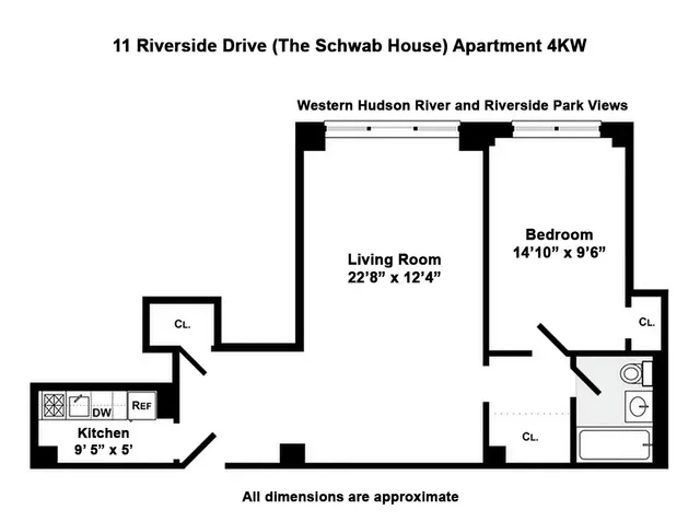 $799,000 | 11 Riverside Drive, Unit 4KW | Upper West Side