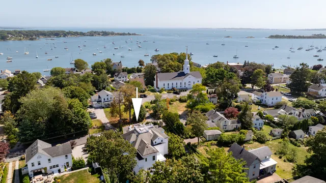 an aerial view of multiple house