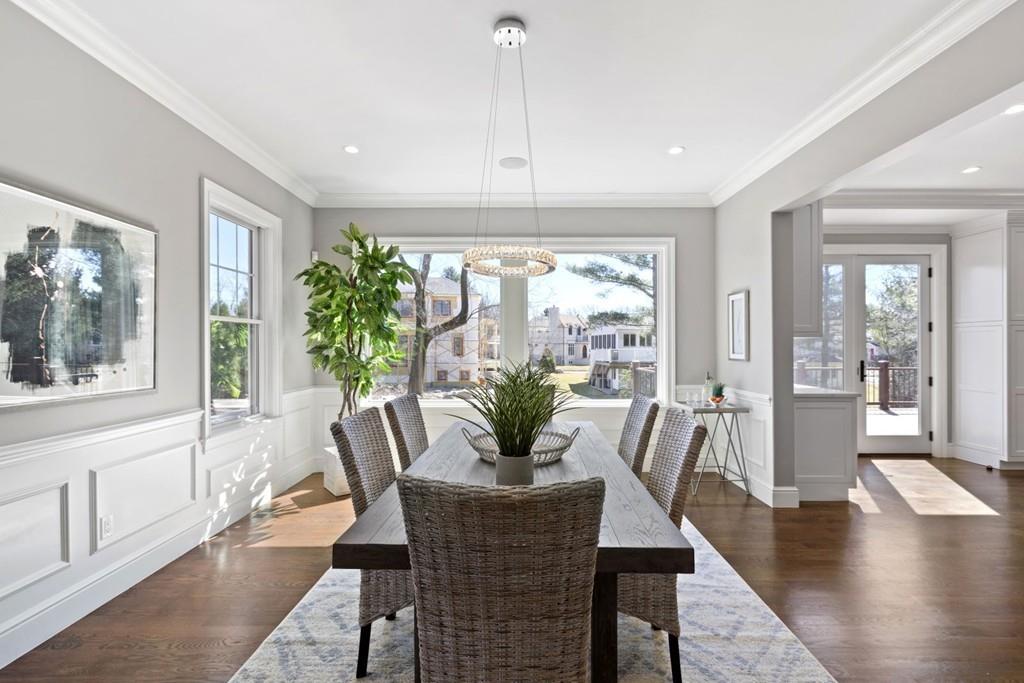 11 Fairhaven Road Newton, MA 02459 - Photo 6 of 40 a view of a dining room with furniture window and wooden floor