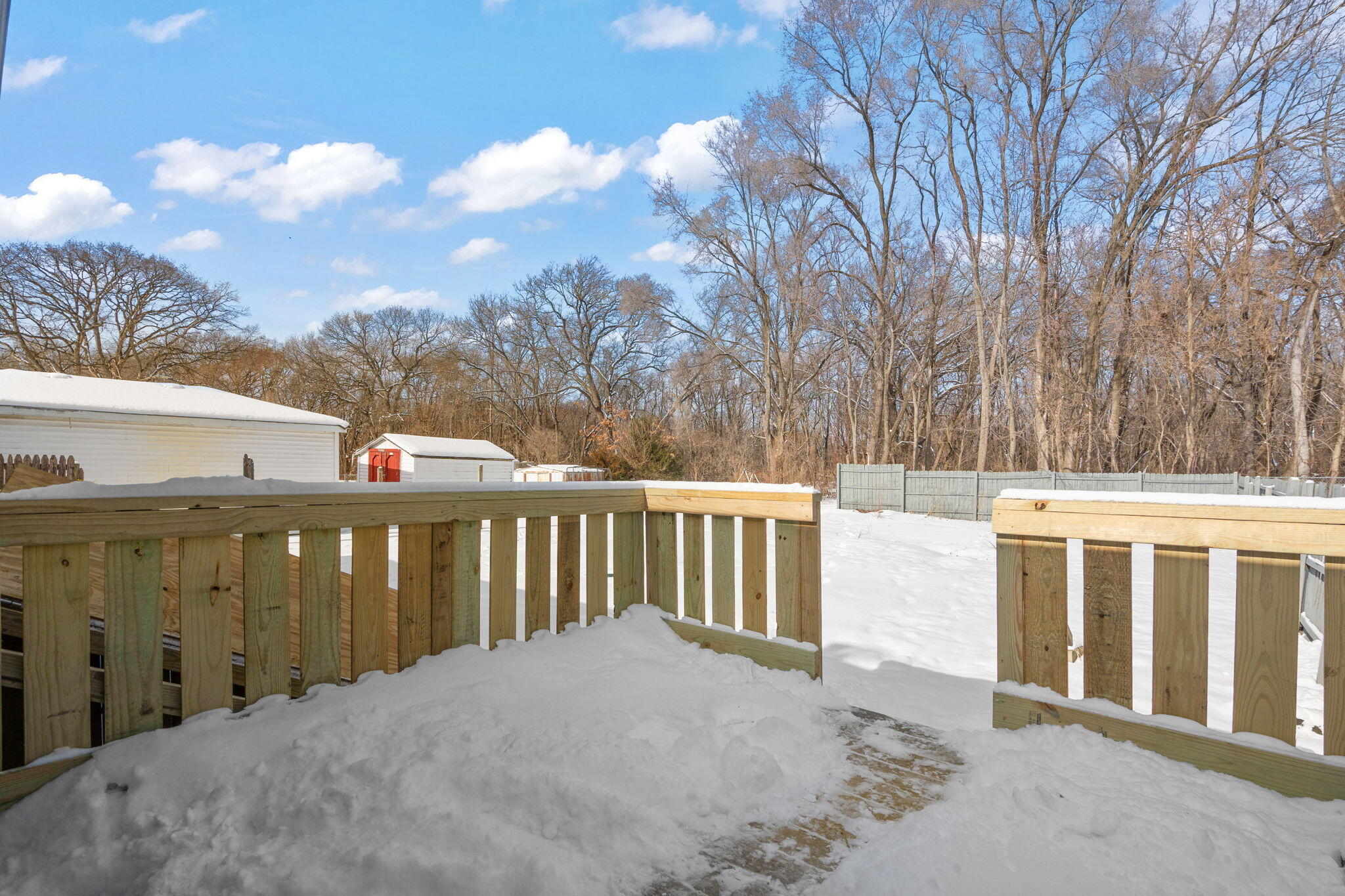2014 East Elm Street Griffith, IN 46319 - Photo 13 of 14 a view of a balcony with trees