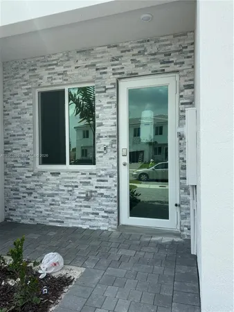 a front view of a house