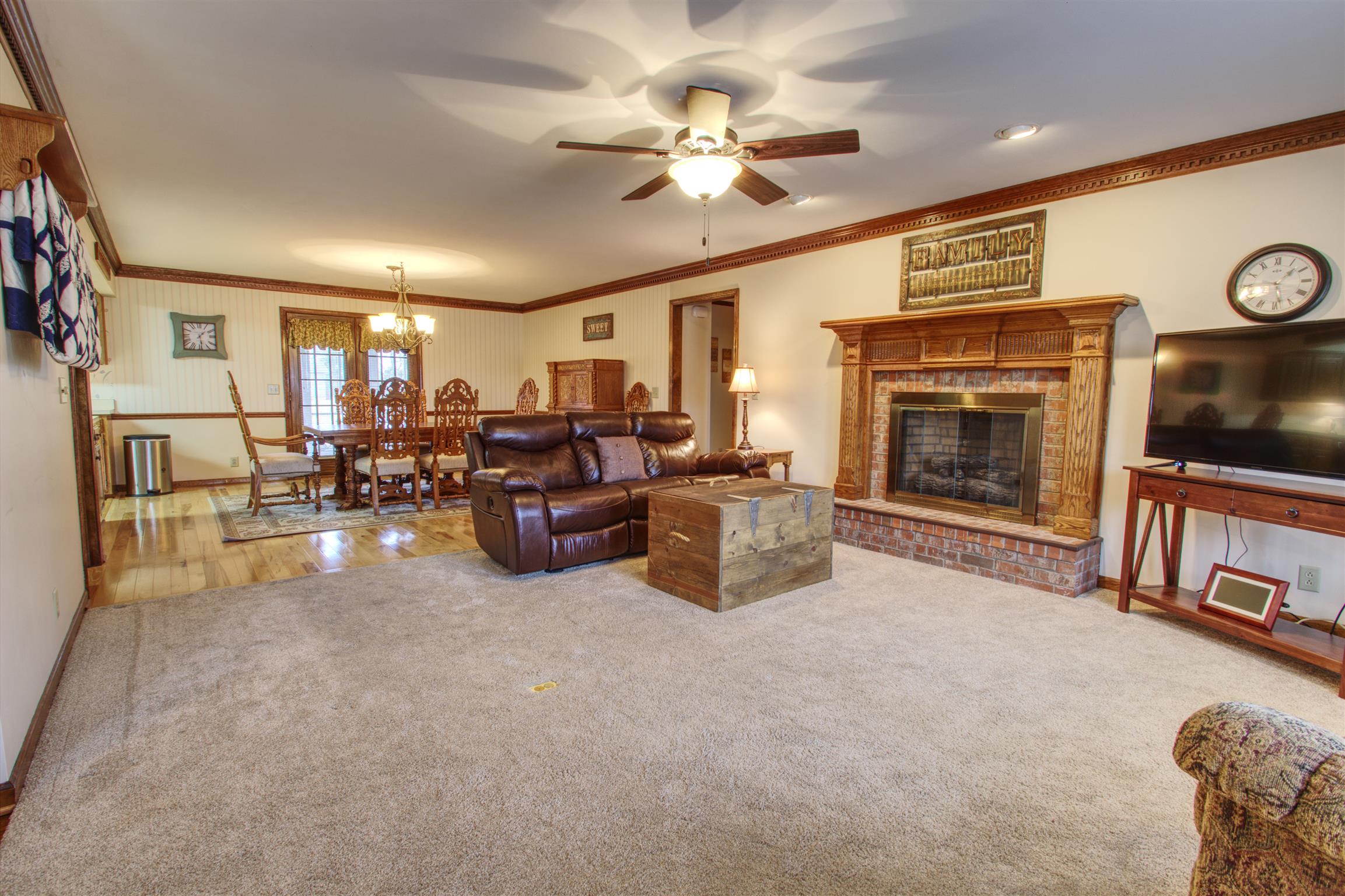 1240 McCrary Road Lebanon, TN 37090 - Photo 10 of 22 a living room with furniture kitchen view and a fireplace