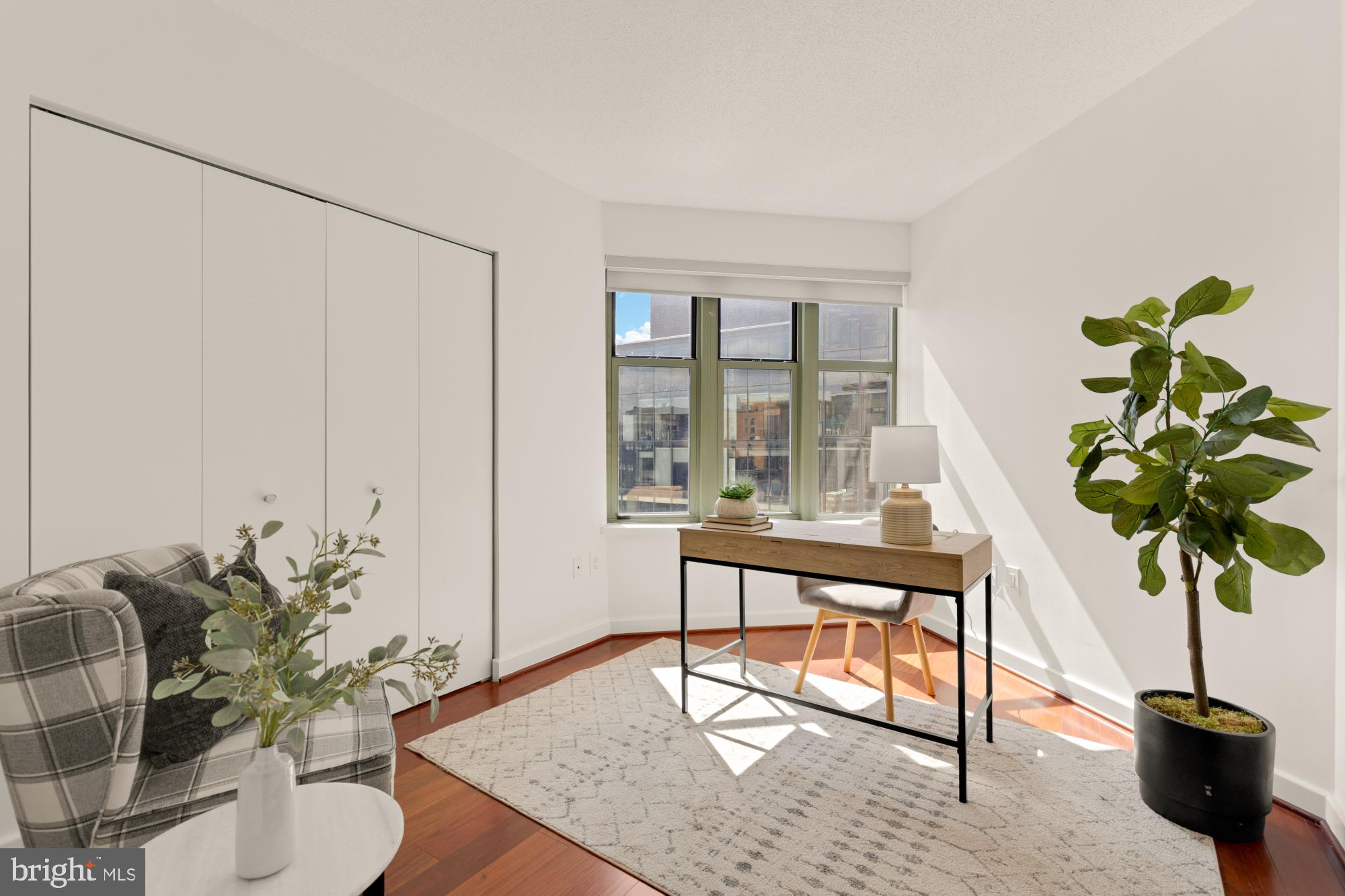 1150 K Street Northwest, Unit 1211 Washington, DC 20005 - Photo 18 of 29 a living room with furniture potted plant and a table