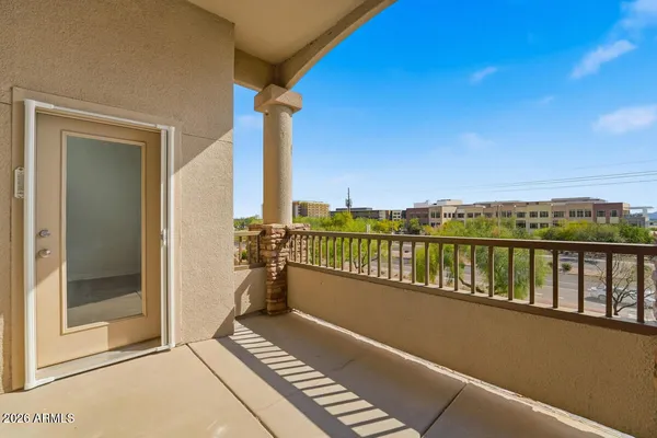 a view of balcony with city view