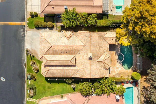 a aerial view of a house