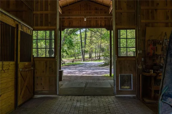 a view of a porch with a backyard