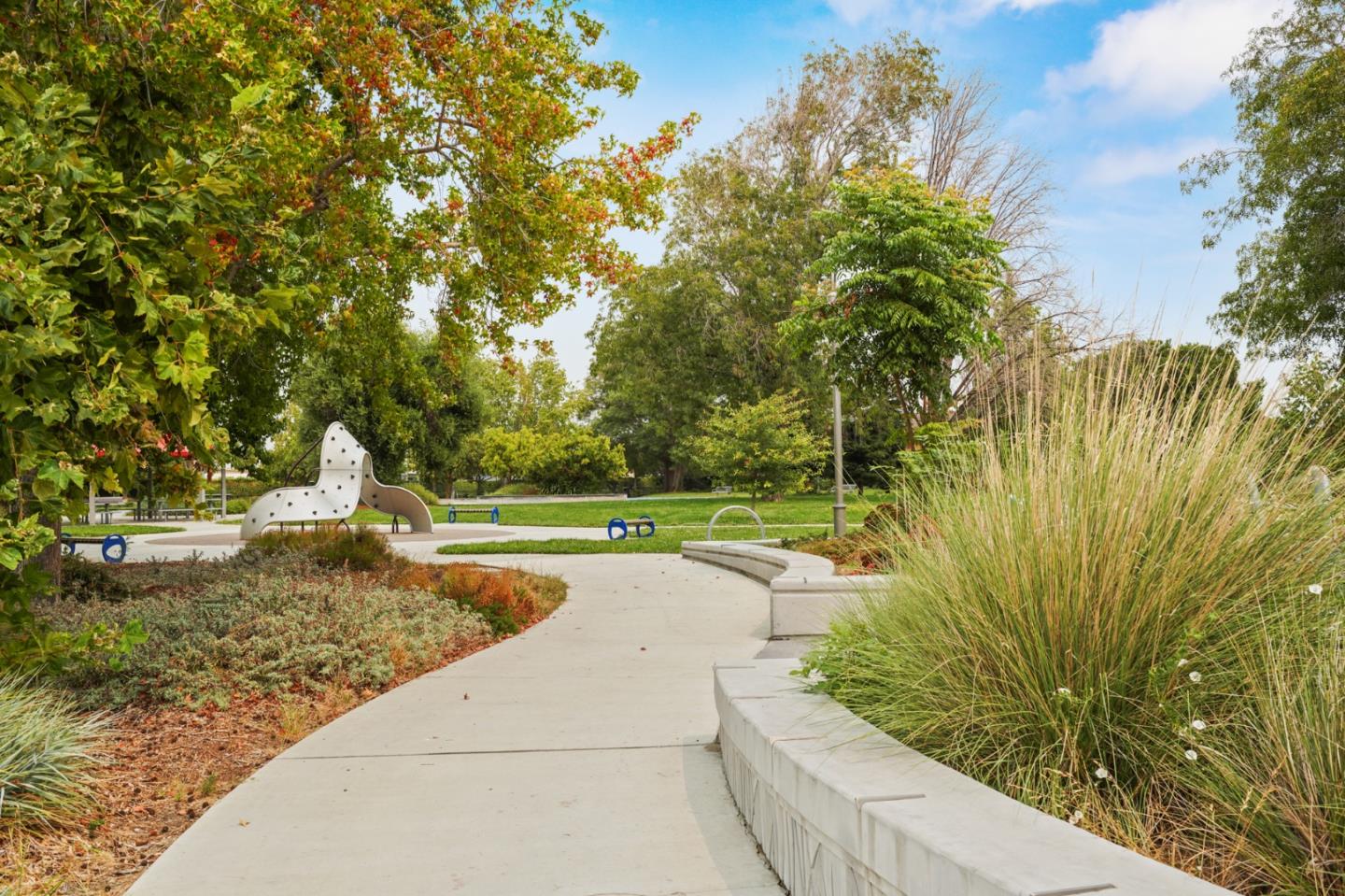 1521 Middle Lane Hayward, CA 94545 - Photo 33 of 34 a view of a garden with a fountain
