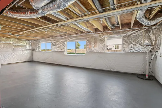 a view of a room with racks