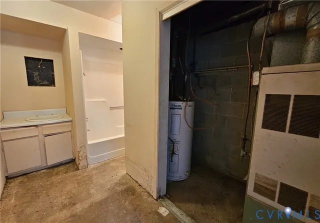 a view of storage and utility room