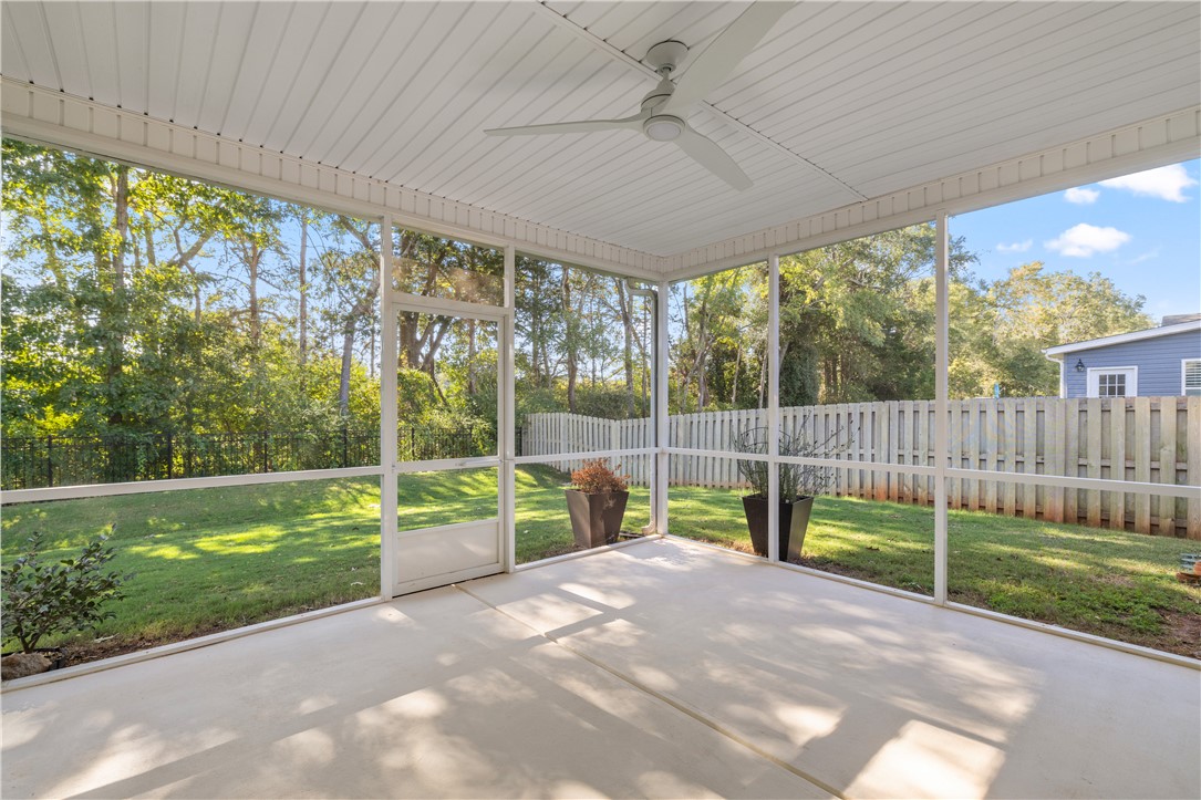 124 Spyglass Lane Pendleton, SC 29670 - Photo 35 of 43 Large Screened Porch overlooks lush lawn and fenced back yard