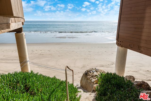 a view of beach and ocean