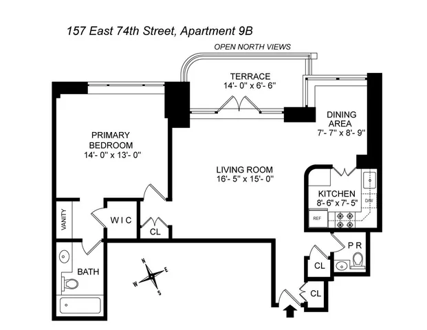 $1,395,000 | 157 East 74th Street, Unit 9B | Lenox Hill