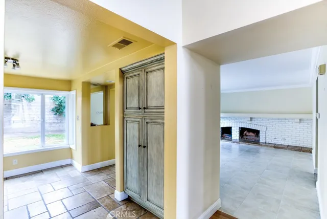 a view of a livingroom with a fireplace