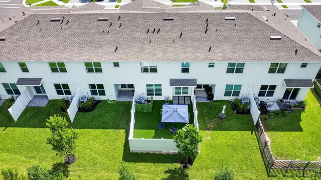 a garden view with a fountain
