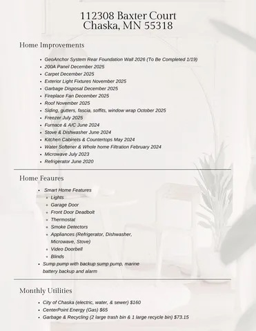 $370,000 | 112308 Baxter Court, Chaska, MN 55318