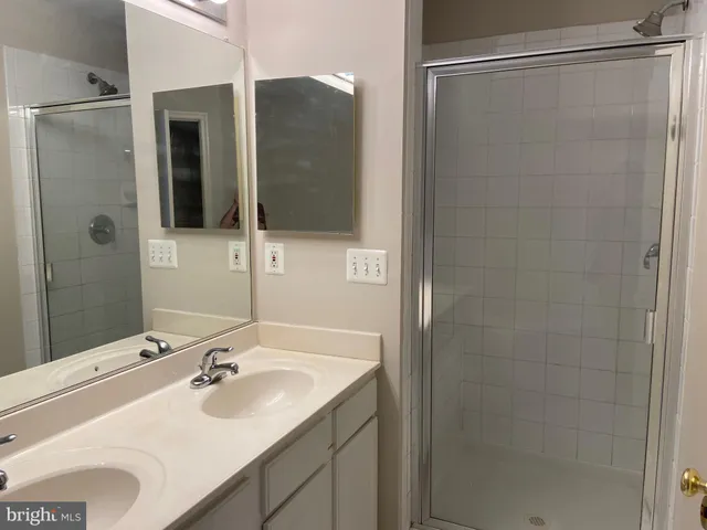 a view of a small space with a window