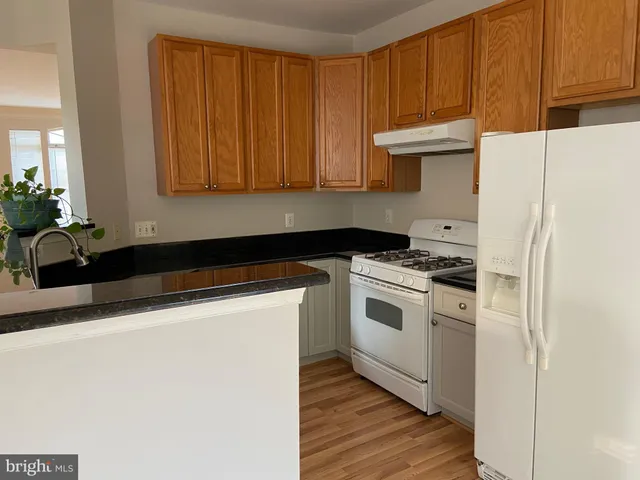 a kitchen with a sink and a refrigerator