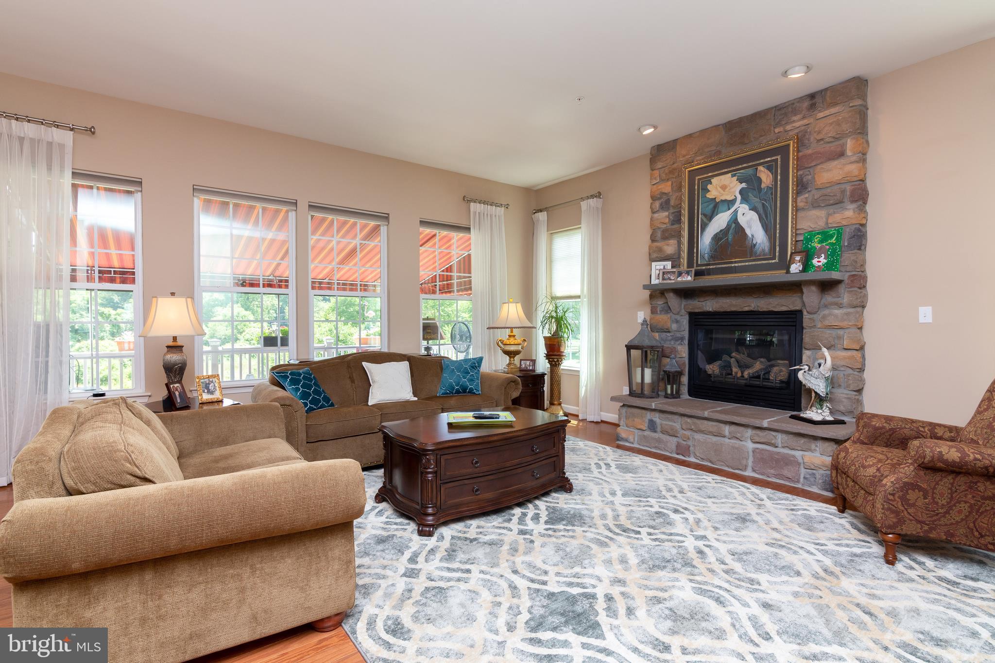 7 Strand Road Avondale, PA 19311 - Photo 5 of 39 Great Room with Floor to Ceiling Gas Fireplace