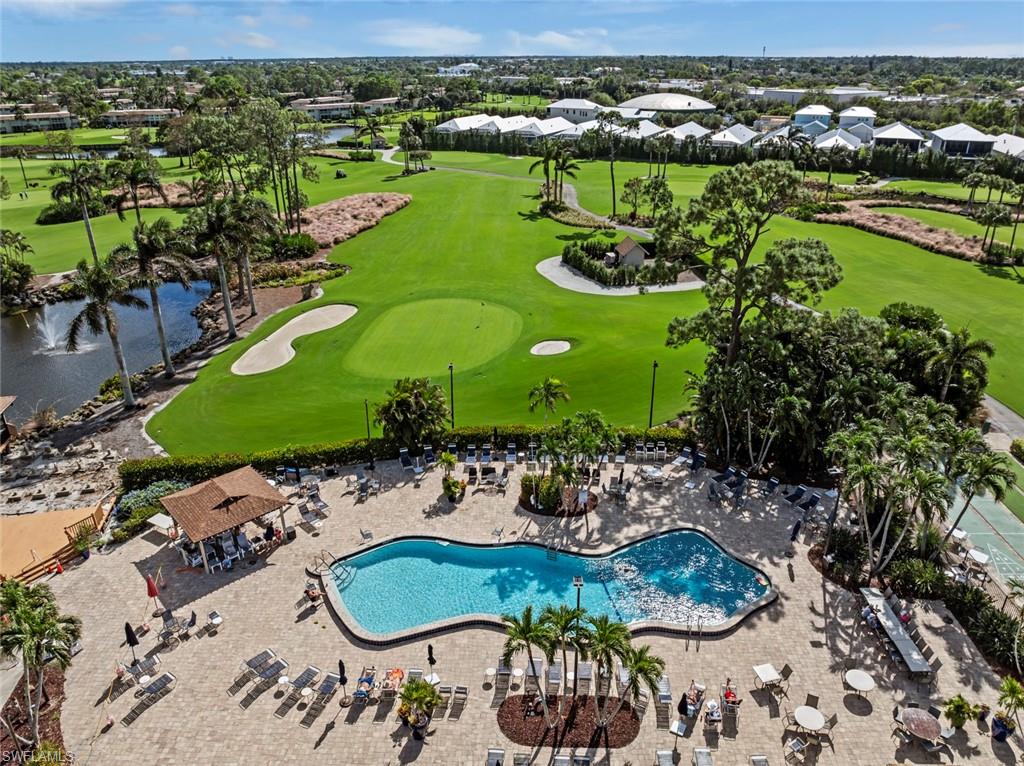 126 Harrison Road, Unit M3 Naples, FL 34112 - Photo 38 of 48 Drone / aerial view featuring view of golf course