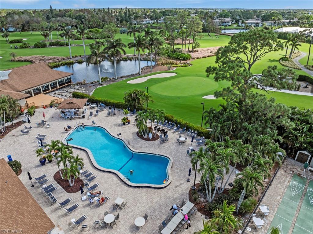 126 Harrison Road, Unit M3 Naples, FL 34112 - Photo 42 of 48 Bird's eye view with golf course view and a water view