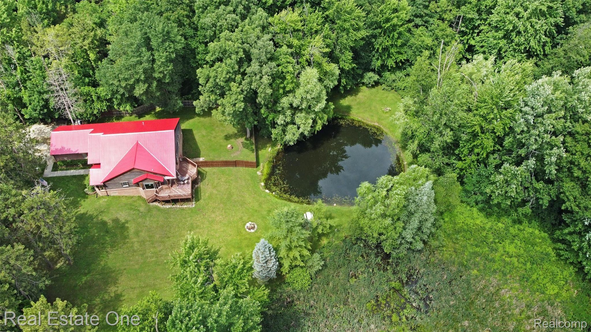 Side view with pond