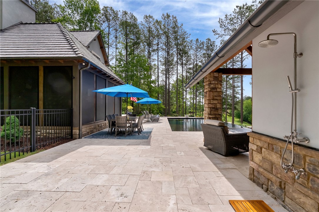 119 Drewberry Lane Sunset, SC 29685 - Photo 27 of 42 An inviting outdoor area with a luxurious pool and spacious patio.