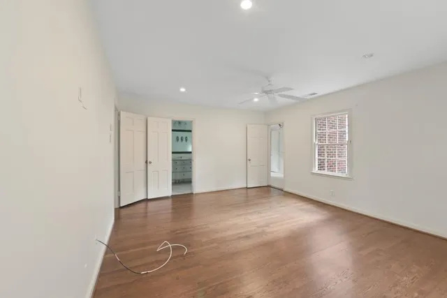 an empty room with a natural light