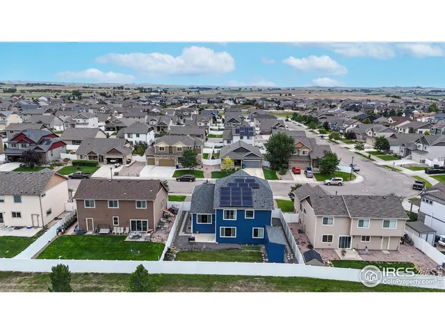 an aerial view of multiple house