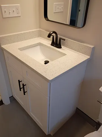 a close view of sink and tap