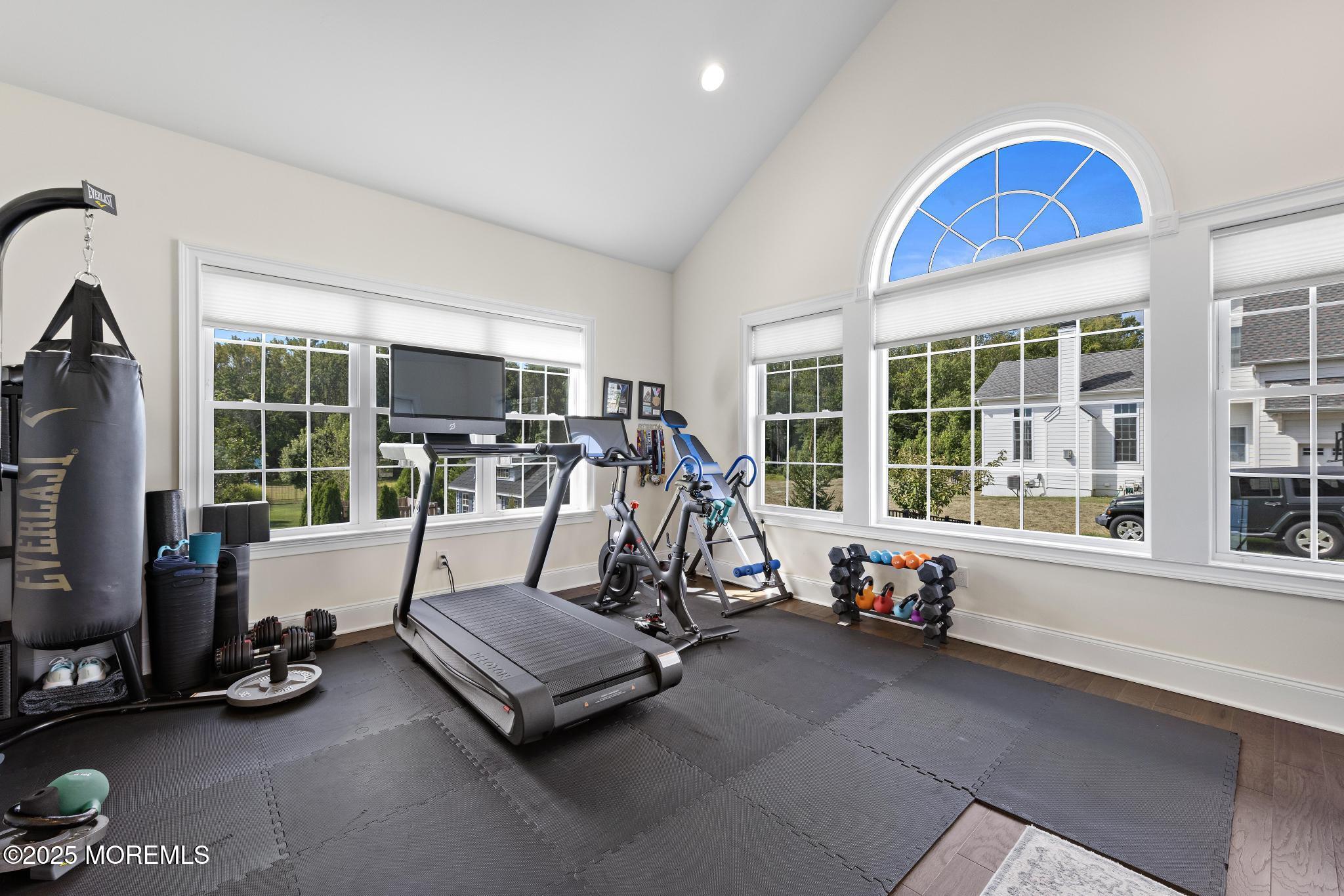 45 Windermere Road Lincroft, NJ 07738 - Photo 24 of 68 a view of a room with gym equipment