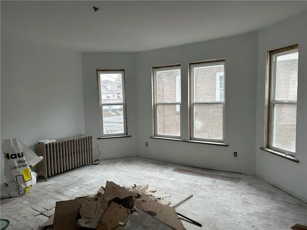 an empty room with a window