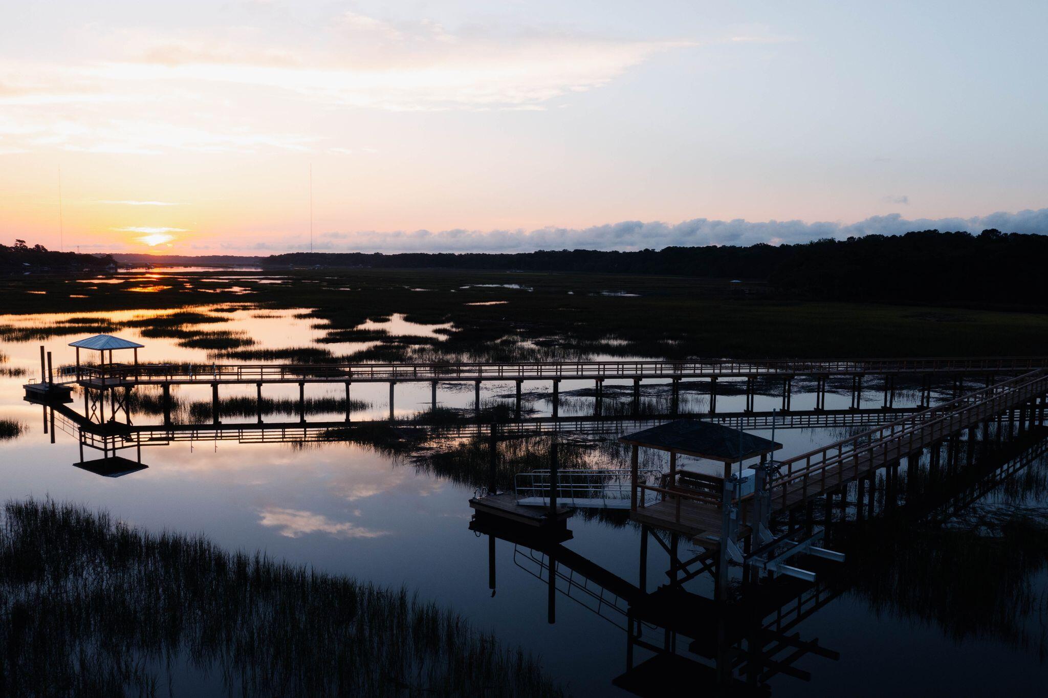 3845 Delinger Drive Mount Pleasant, SC 29429 - Photo 59 of 63 Runey dock sunset