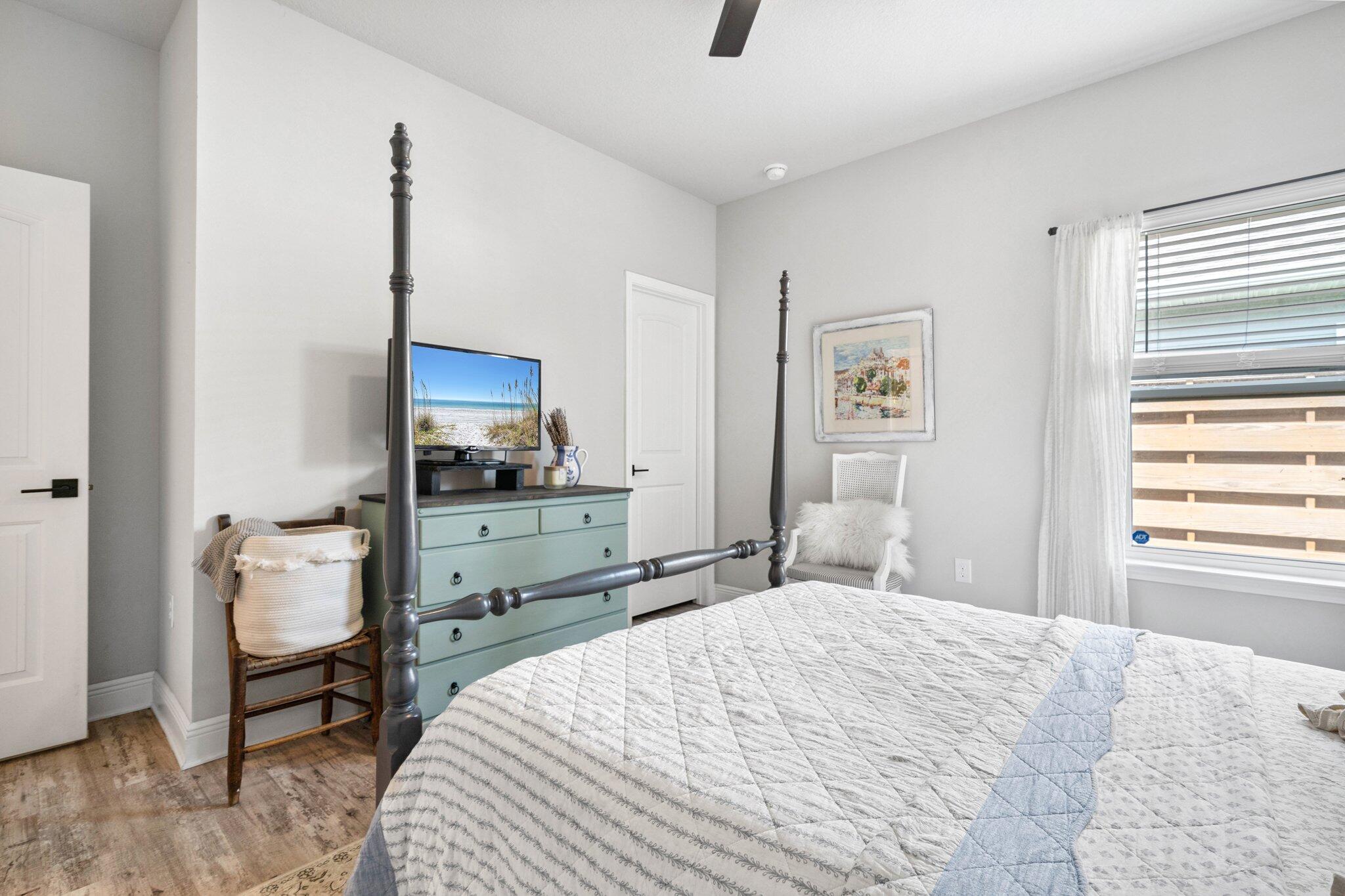 199 Southern Pnes Road Santa Rosa Beach, FL 32459 - Photo 30 of 44 a bedroom with a bed and furniture