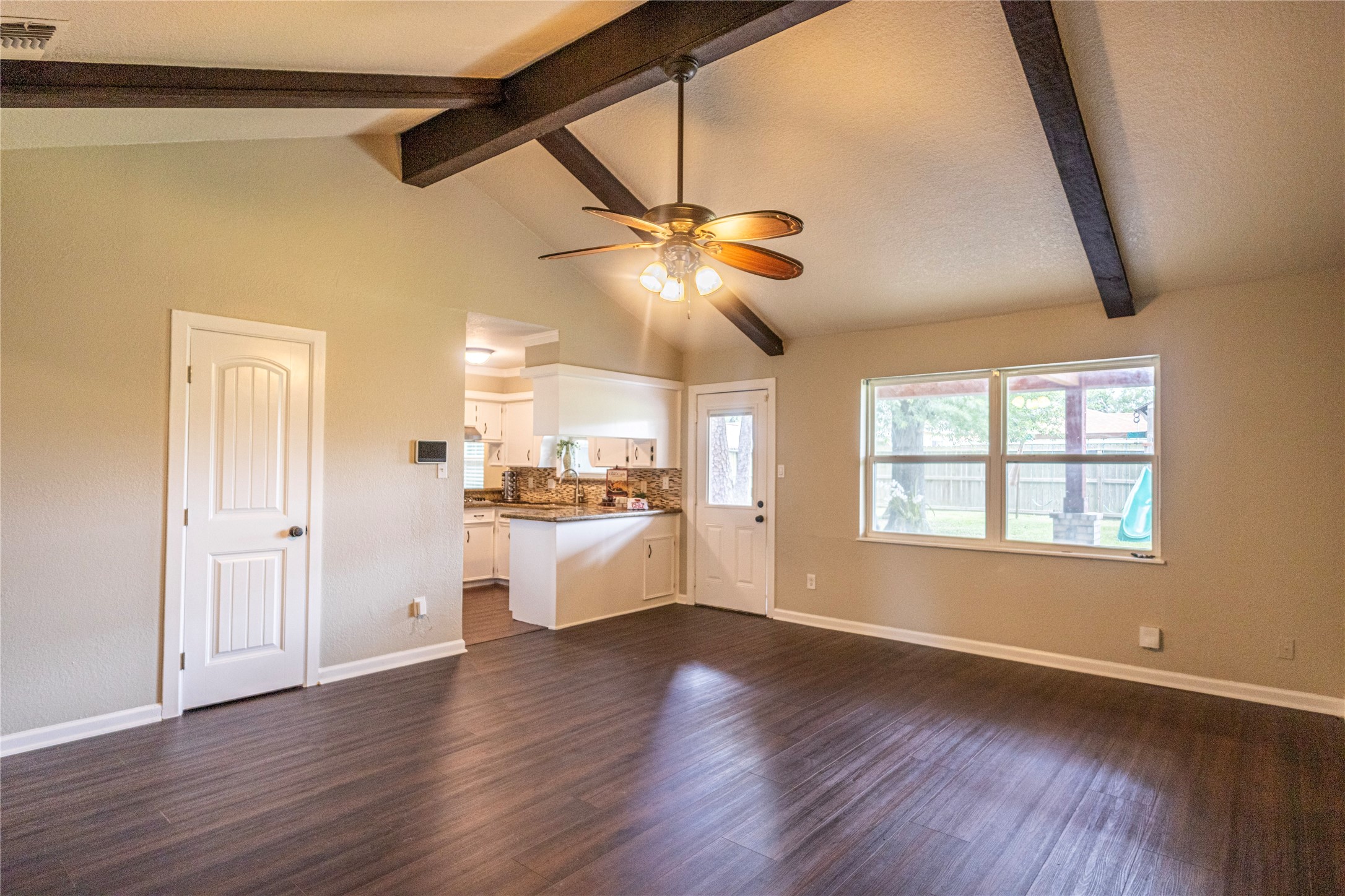 14419 Wadebridge Way Houston, TX 77015 - Photo 8 of 20 Beautiful high ceilings with elegant wooden beams!