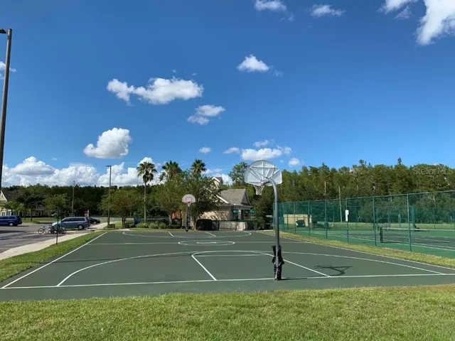 a view of a basketball court