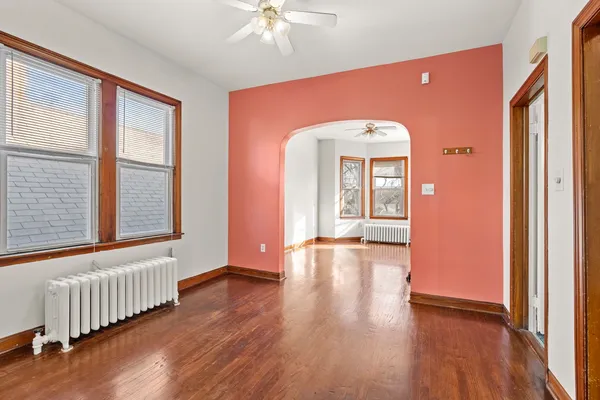 a view of livingroom with furniture and wooden floor
