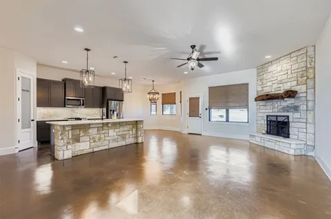 an aerial view of multiple house