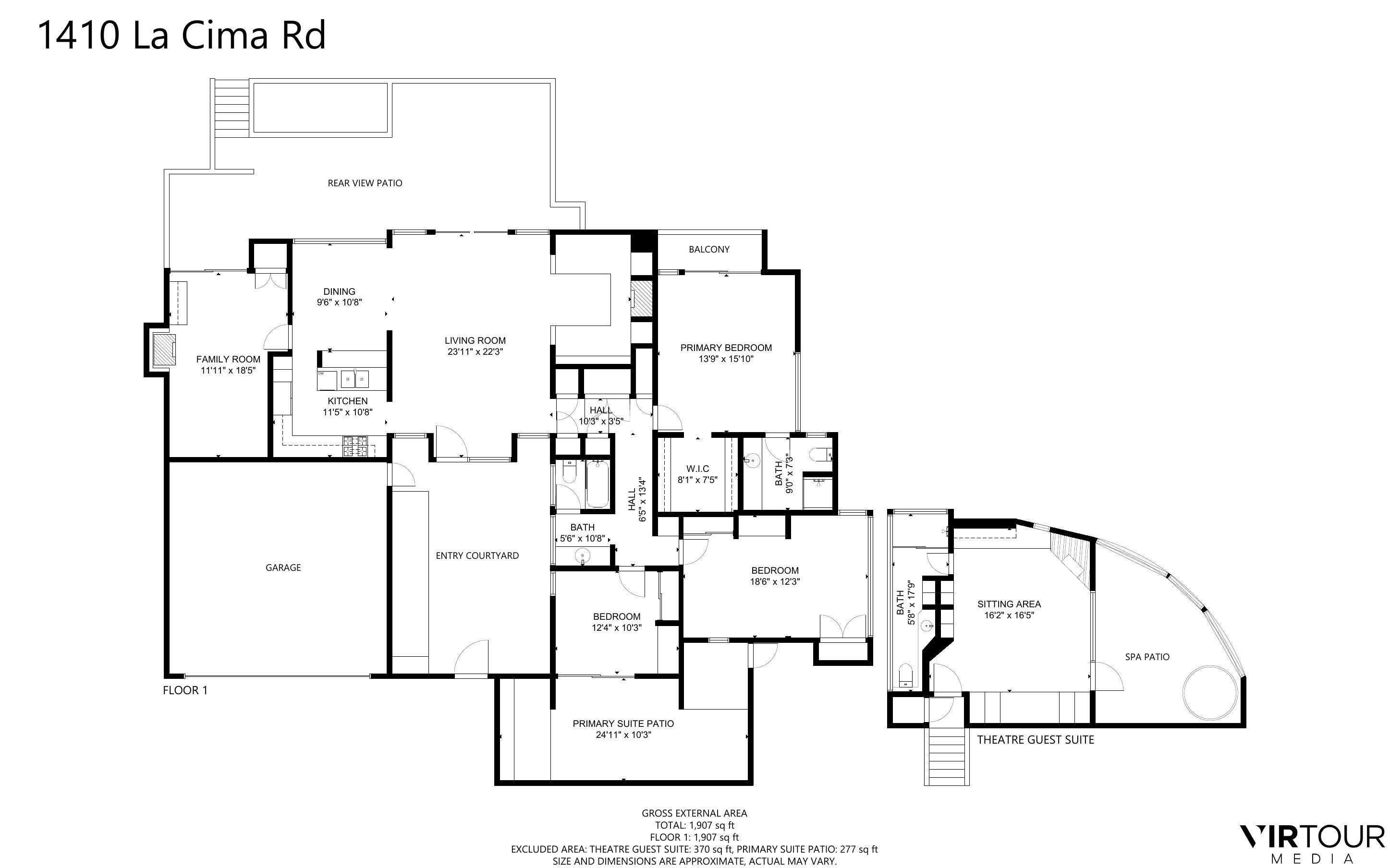 1410 La Cima Road Santa Barbara, CA 93101 - Photo 25 of 25 Floor Plan
