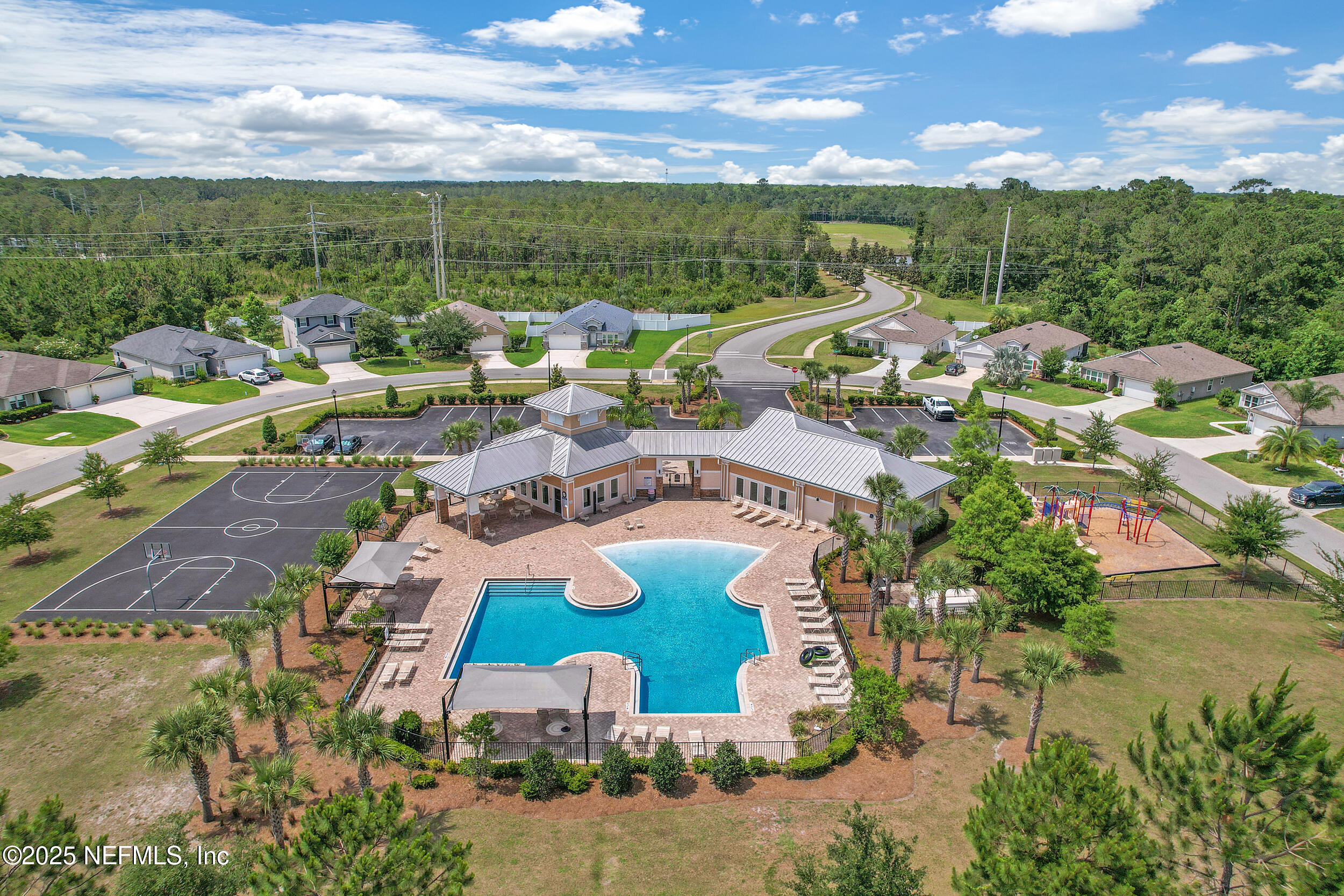 258 Fox Water Trail St. Augustine, FL 32086 - Photo 47 of 50 an aerial view of a house with a garden