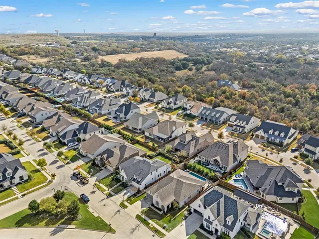 an aerial view of multiple house