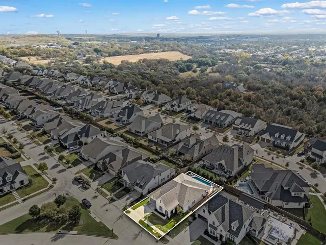 an aerial view of multiple house