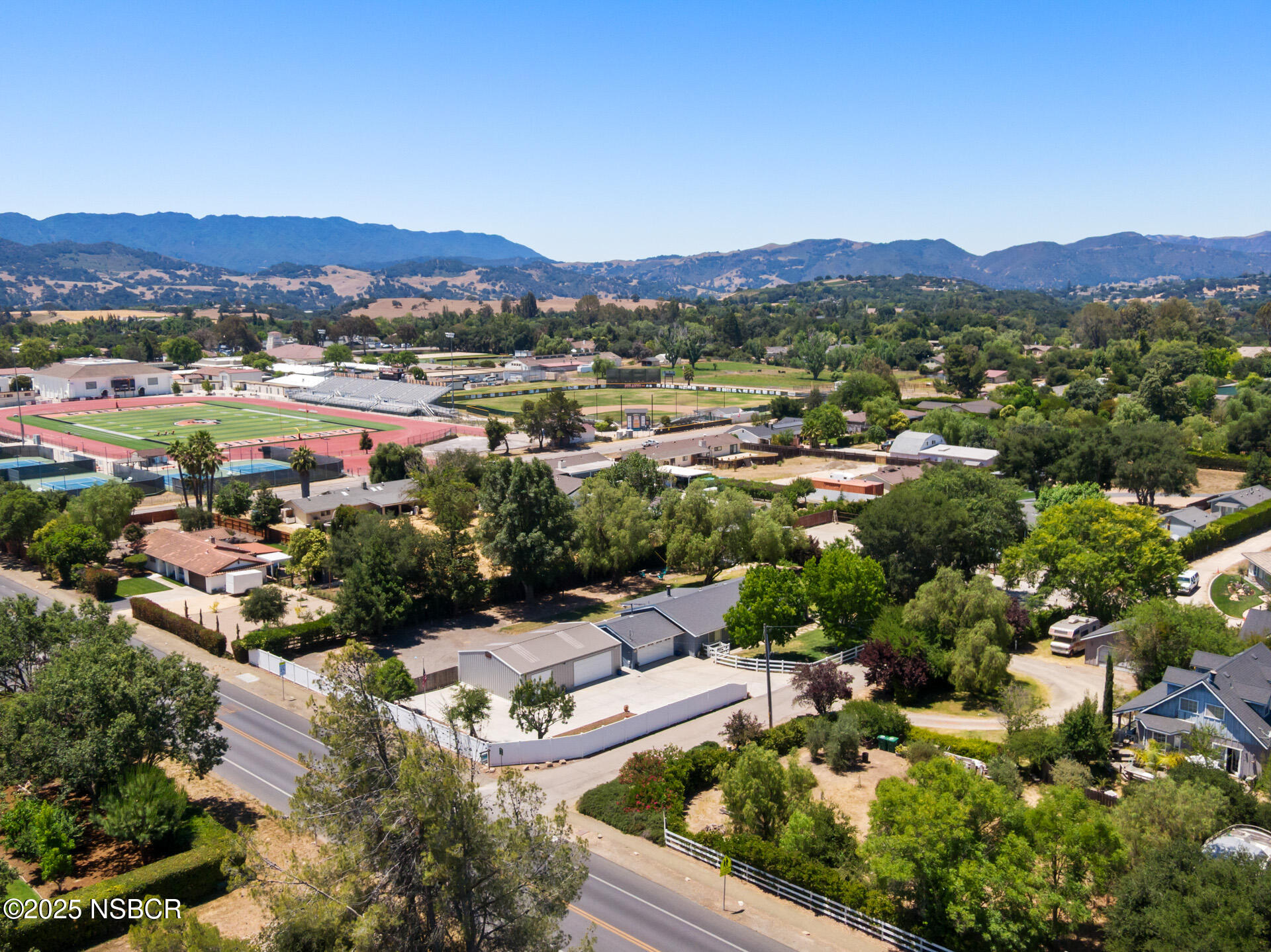 1011 North Refugio Road Santa Ynez, CA 93463 - Photo 48 of 48 a view of a city with mountains in the background