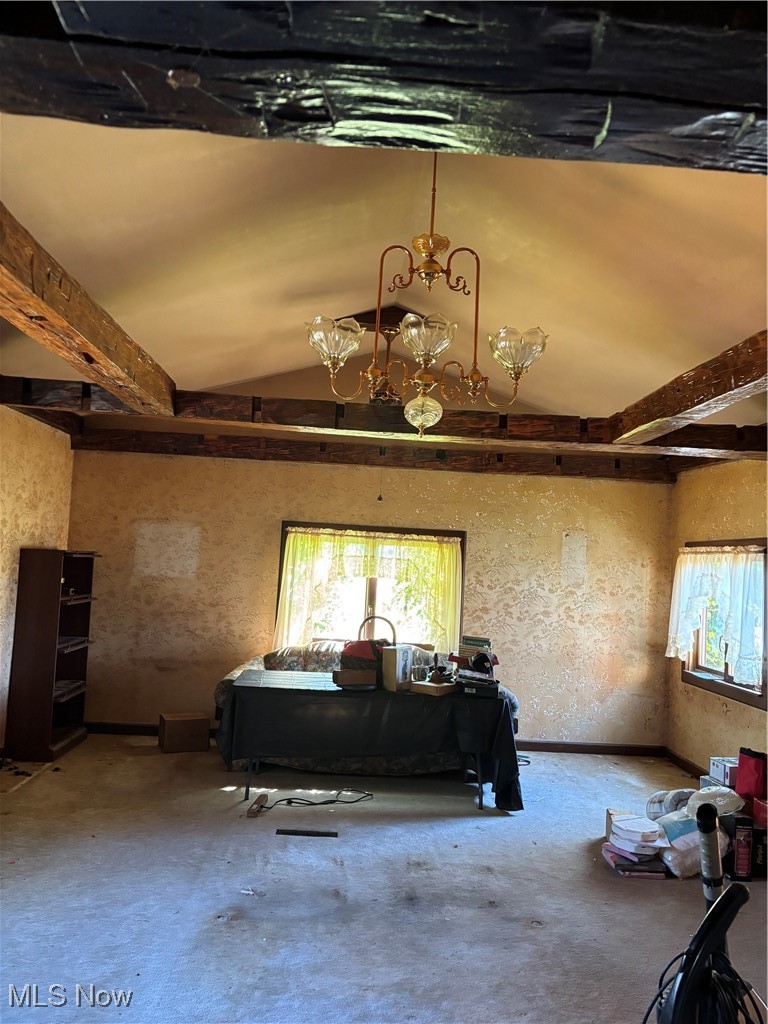 9941 Nichols Road Windham, OH 44288 - Photo 16 of 26 Large Beams in the living room