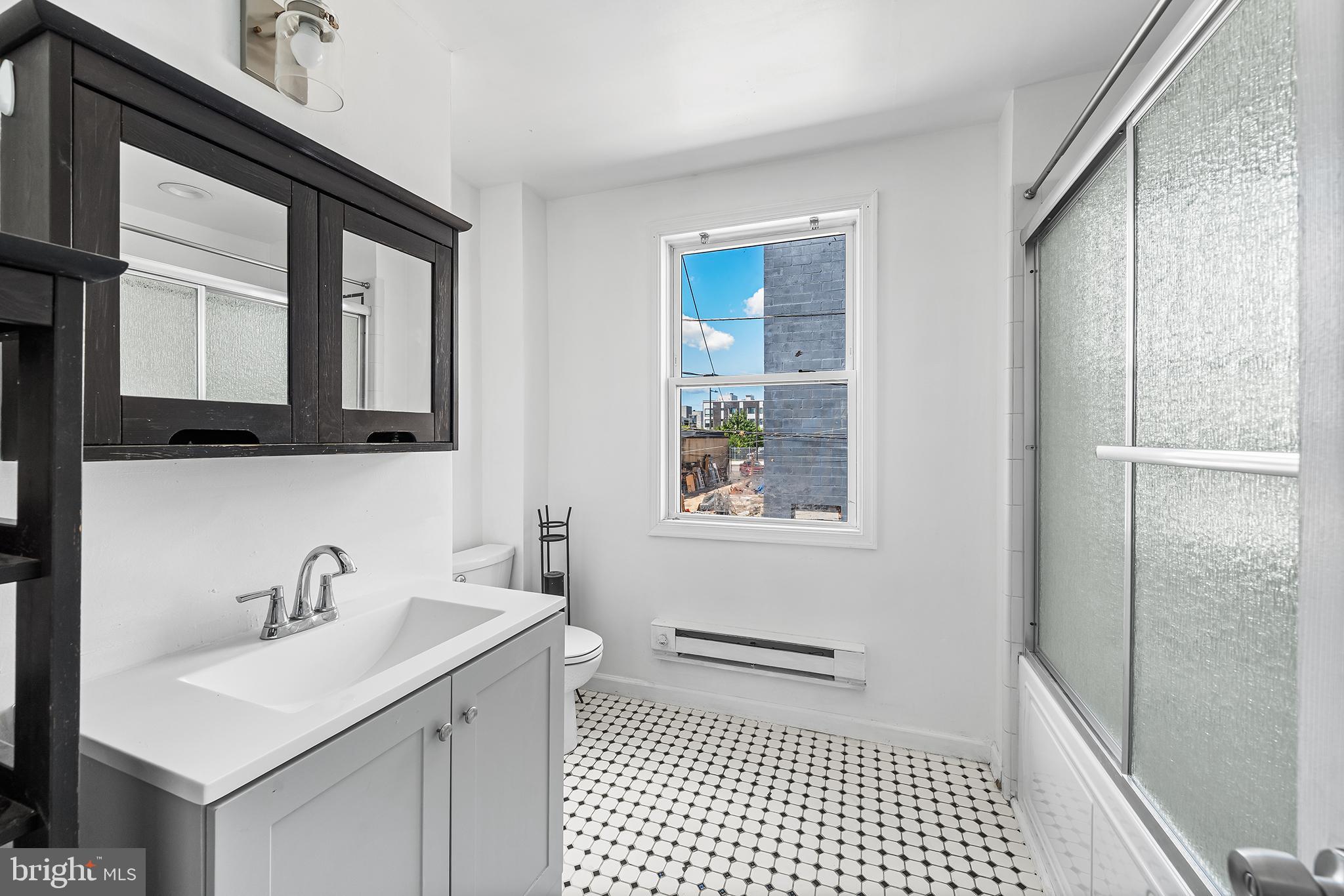 1615 North Philip Street Philadelphia, PA 19122 - Photo 13 of 22 a bathroom with a sink a toilet and mirror