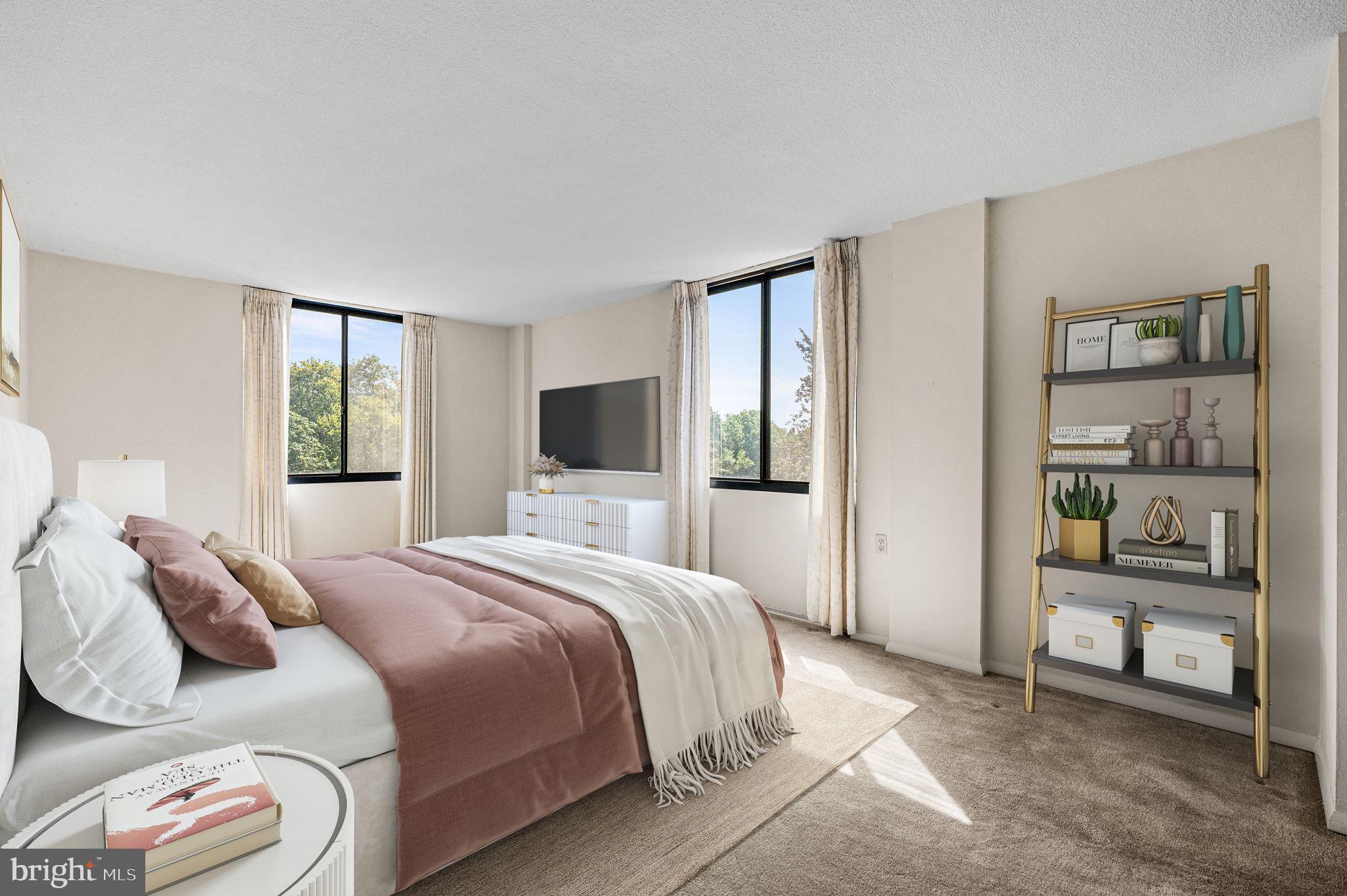 801 Yale Avenue, Unit 1119 Swarthmore, PA 19081 - Photo 9 of 32 Primary bedroom digitally staged.