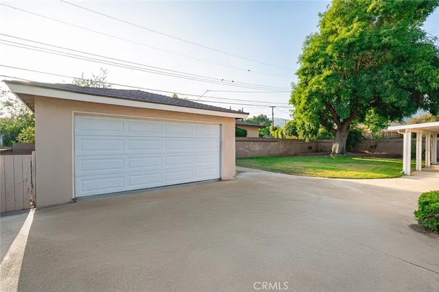 a view of outdoor space yard and garage