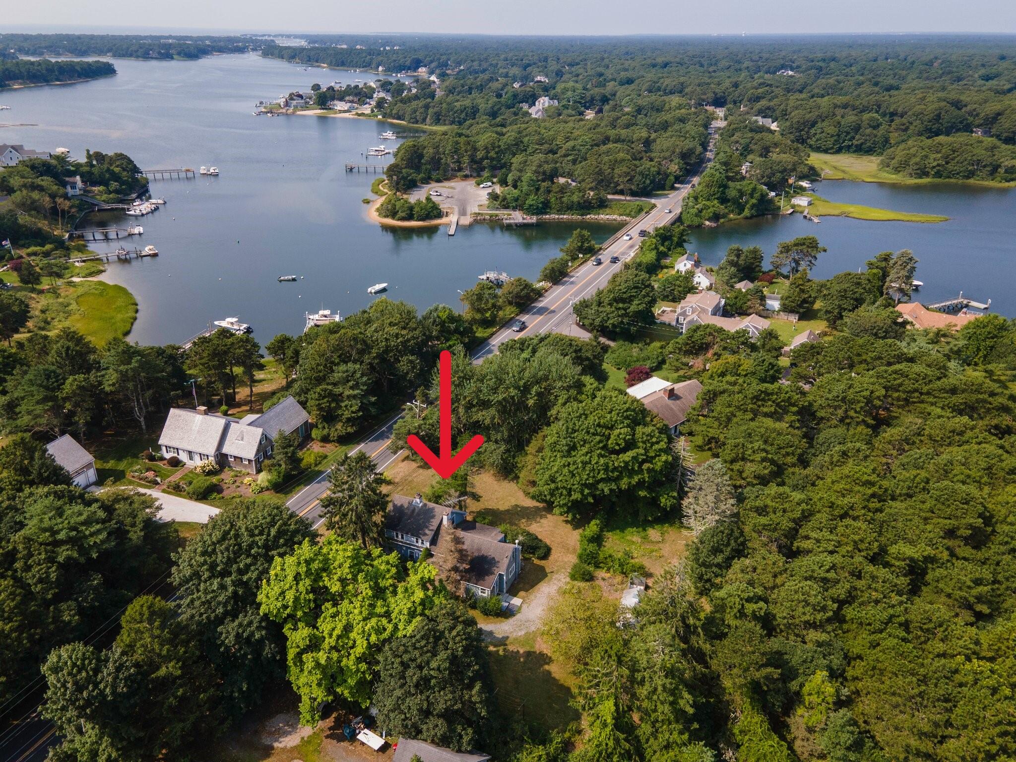 28 Highbank Road South Dennis, MA 02660 - Photo 33 of 40 drone house bridge