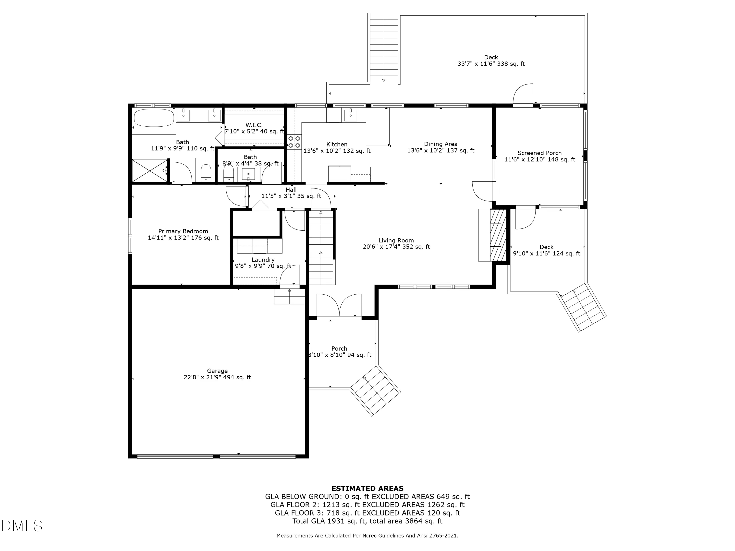 6601 Hidden Pond Road Wendell, NC 27591 - Photo 32 of 37 Main Level Floorplan
